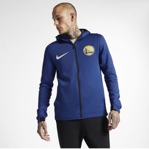 Mens Nike NBA Golden State Warriors Showtime Therma Flex Full-Zip H